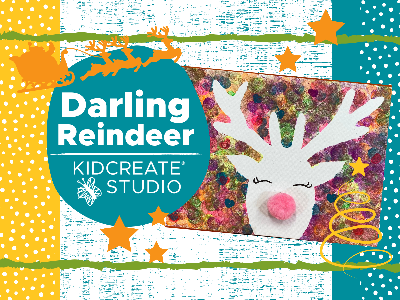 Kidcreate Studio - Houston Greater Heights. PARENT & CHILD Darling Reindeer Workshop (18 Months-6 Years)